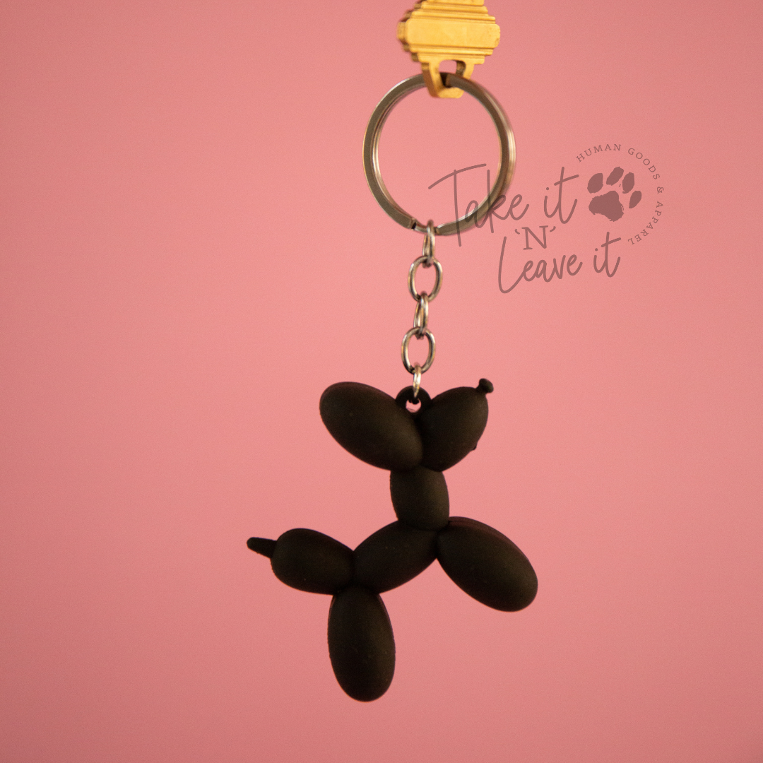 Pink 2025 dog keychain