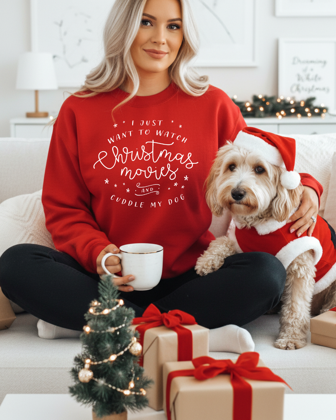 Christmas Movies and DOG Cuddles