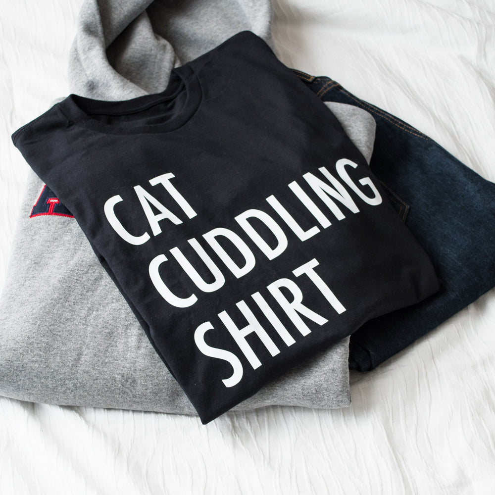 Cat Cuddling Shirt MENS