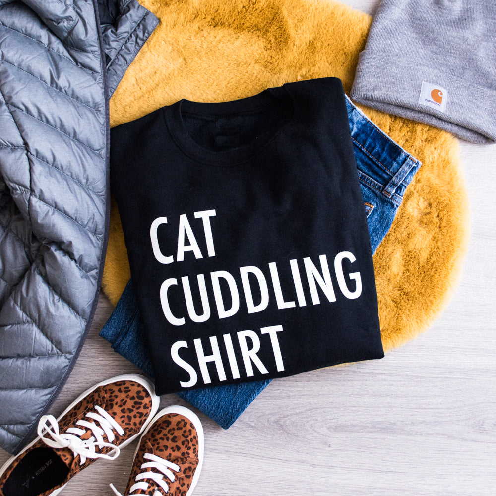Cat Cuddling Sweatshirt